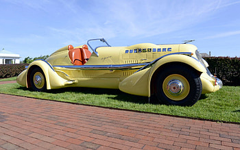 1935 Duesenberg, 1935, Yellow, Duesenberg, Cars HD wallpaper