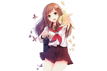 Cute, anime girl, beautiful eyes, original HD wallpaper