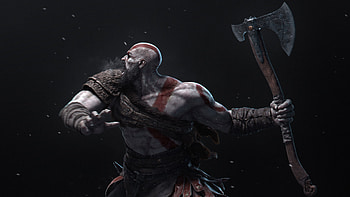 Kratos Hitting With Axe , kratos, god-of-war-4, god-of-war, games, ps-games, artstation HD wallpaper