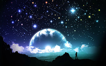 http://www.walldevil.com//a88/night-sky-star-moon-cloud-sea-ocean.jpg | Twinkle Twinkle... | Pinterest | HD wallpaper
