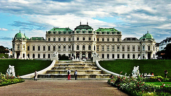Palacio Real Viena, Austrian architecture, Royal elegance, Magnificent palace HD wallpaper