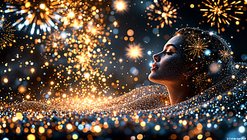 New Year's Eve Bliss: A Celebration, New Year's Eve mood, portrait, fireworks, sparkles, cute HD wallpaper