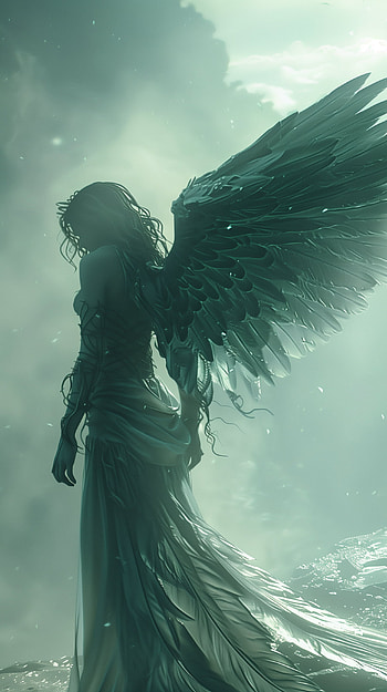 Celestial Faith Angelic Wings, angel, wings, Faith HD phone wallpaper