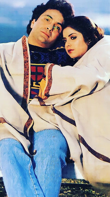 Rishi Kapoor, divya bharti, bollywood movie HD phone wallpaper