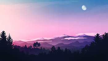 Evening Landscape Minimal , artist, artwork, digital-art, minimalism, minimalist HD wallpaper