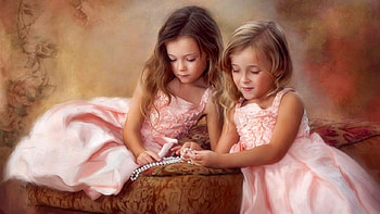 two girlfriends, girls, girlfriends, beauties, friends HD wallpaper