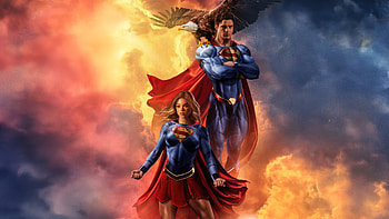 Superman And Supergirl Unite, superman-legacy, superman, supergirl, milly-alcock, superheroes, dc-comics, artwork, artist, digital-art, david-corenswet HD wallpaper