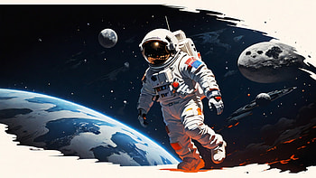 Astronaut in Space, astronaut, space, universe, dark, loneliness HD wallpaper