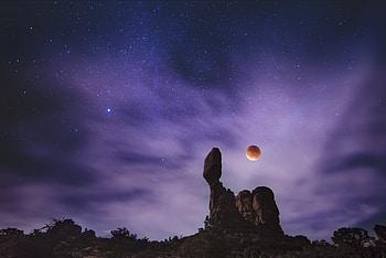 Universe, Rock, Starry Sky, Planet HD wallpaper
