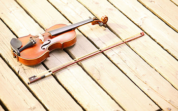Violin on deck, Musical tranquility, Ocean's symphony, Aesthetic HD wallpaper