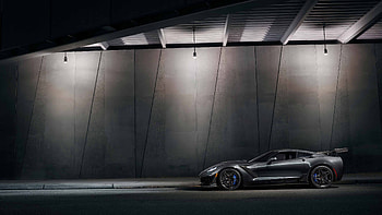Chevrolet Corvette ZR1, Black side view, U HD wallpaper
