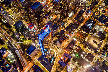 Cities, Usa, Building, View From Above, Night City, Glow, United States HD wallpaper