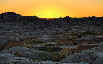 North Dakota badlands, backgrounds, Majestic formations, Natural wonders HD wallpaper