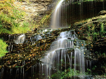 Nature, Autumn, Waterfall HD wallpaper
