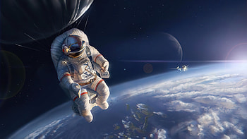Astronaut in Space HD wallpaper