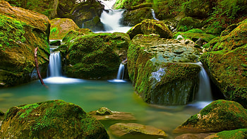 Landscape, Waterfalls HD wallpaper