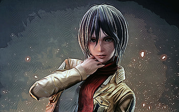Mikasa Ackerman, artwork, Attack on Titan, protagonist, vector art, Mikasa Akkaman, Shingeki no Kyojin, Attack on Titan characters, manga, Mikasa Ackerman Attack on Titan HD wallpaper