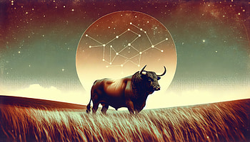 Taurus Celestial Strength - Ultra, Taurus (Astrology), bull, constellation, moon, landscape HD wallpaper