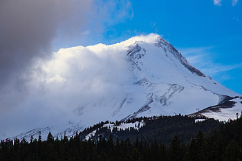 Nature, Mountains, Snow, Vertex, Top, Fog HD wallpaper