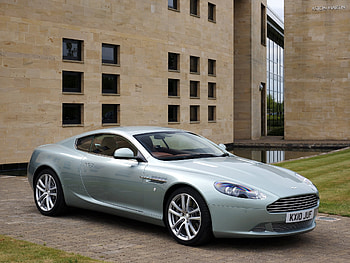 Sports, Auto, Grass, Aston Martin, Cars, Building, Side View, Style, Blue Metallic, Db9, 2010 HD wallpaper