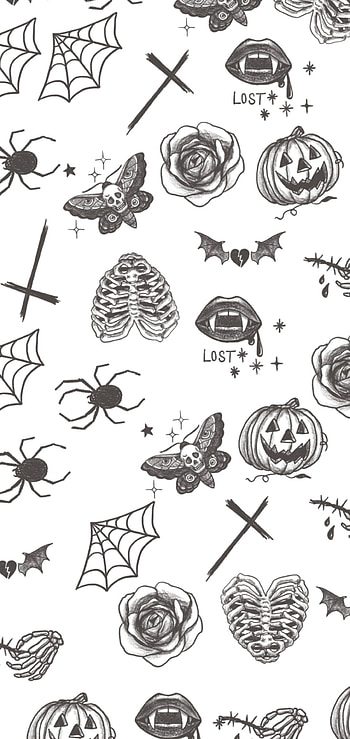 Black and Grey, moths_and_butterflies, white, goth HD phone wallpaper