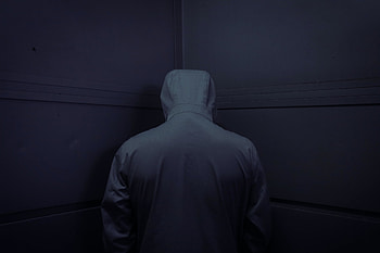 Man in hood, back HD wallpaper