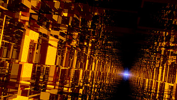 Dark Amber Tunnels, dark, black, orange (Color), amber, digital HD wallpaper