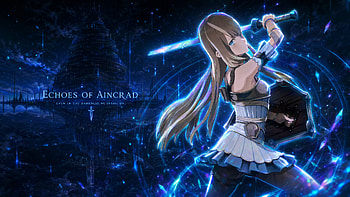 Echoes of Aincrad — Nightblade, Anime Girl, Sword, Shield, Armor HD wallpaper