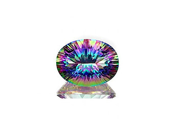 A RAINBOW TOPAZ OF 20,000CT MOTHER HAS THIS GEM STONE, huge, topaz, gem HD wallpaper