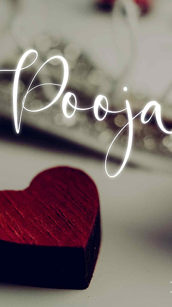 P Name, Pooja, Blur Background, girl name HD phone wallpaper