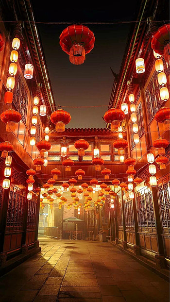 Chinese lanterns, China HD phone wallpaper