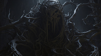 Horrifying Entity Emerging, scary, dark, Entity, forest, monster HD wallpaper