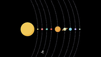 Sistema Solar linea de puntos, space, Solar System, earth HD wallpaper