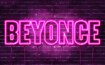 Happy Birtay Beyonce, , pink neon lights, Beyonce name, creative, Beyonce Happy Birtay, Beyonce Birtay, popular french female names, with Beyonce name, Beyonce HD wallpaper