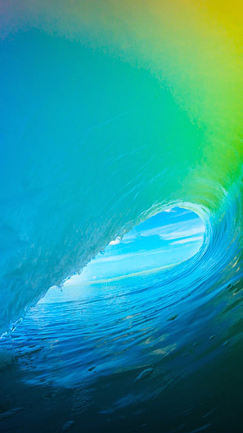iOS 9 Colorful Surf Wave 6+ HD phone wallpaper