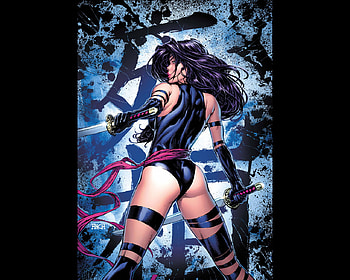 Psylocke, comic, girl, fantasy HD wallpaper