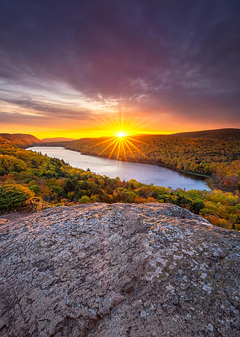 Nature, Rivers, Trees, Stones, Sun, Rays, Beams HD phone wallpaper