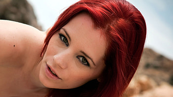 Ariel, sweet, sexy, czech, model, gorgeous, hot, beautiful, beauty, woman, hop, face, gabrielle lupin, redhead, hair, green eyes HD wallpaper
