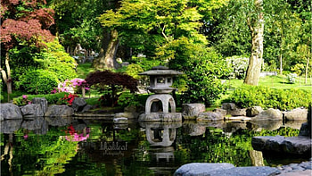 Amusement Park, fountain, trees, garden, kioto, nature, london, lake, park HD wallpaper