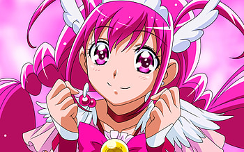 Hoshizora Miyuki, purple hair, Pretty Cure, manga, Emily in the English Dub Glitter Force, Smile Pretty Cure, Hoshizora Miyuki Pretty Cure HD wallpaper