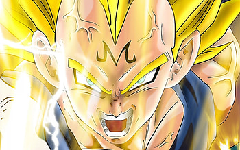 Majin Vegeta, Super Saiyan aura, Dynamic , Frenzied energy HD wallpaper