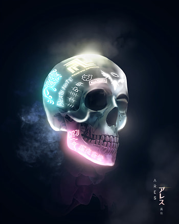 Skull, art, skull, hop, anime HD phone wallpaper