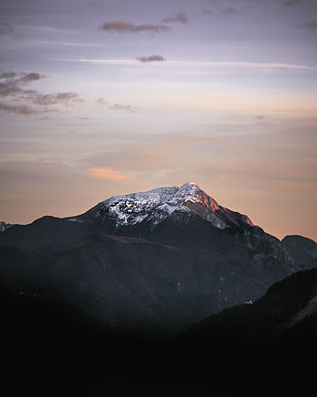 Landscape, Nature, Twilight, Mountain, Vertex, Top, Dusk HD phone wallpaper