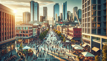 Downtown Sunset Boulevard, downtown, cityscape, urban, skyline HD wallpaper