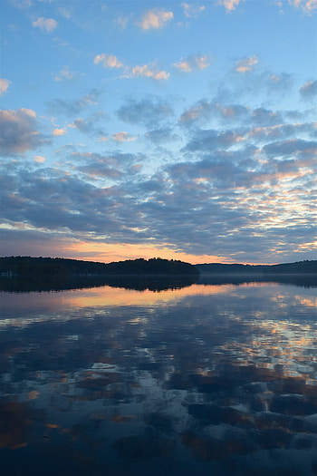 Landscape, Nature, Sunset, Sky, Clouds, Lake, Reflection HD phone wallpaper