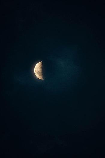 Sky, Night, Moon, Dark, Glow HD phone wallpaper