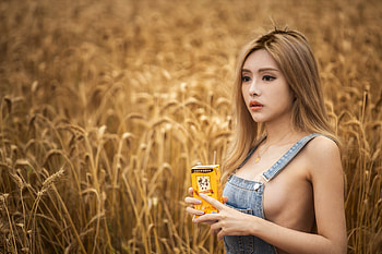 Workin', cowgirls, ranch, asian, blondes, field HD wallpaper