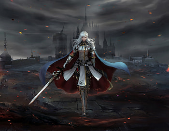 Beautiful, warrior, artwork, fantasy HD wallpaper