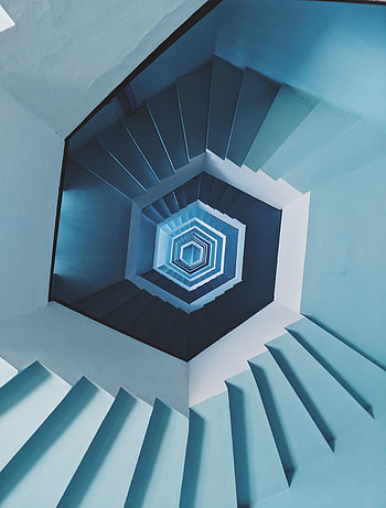 Staircase, spiral, interior design, architecture HD phone wallpaper