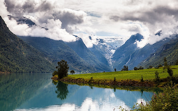 Nordfjorden, Norwegian Fjords HD wallpaper